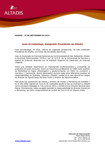 Juan Arrizabalaga, designado Presidente de Altadis