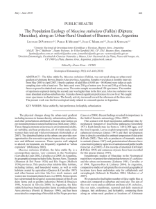 The Population Ecology of Muscina stabulans (Fallén) (Diptera