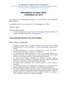 reglamento de temas libres - Sociedad Argentina de Cardiología