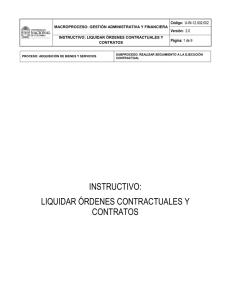 instructivo: liquidar órdenes contractuales y contratos