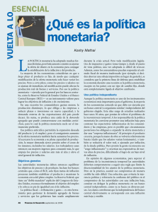 Qué es la política monetaria?