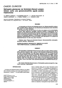 nefropatía glomerular de schönlein-henoch