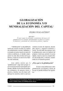 Globalización de la economía y/o mundialización del capital