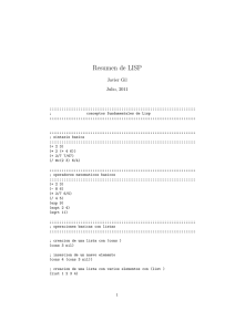 Resumen de LISP