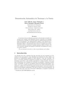 Demostraci&oacute;n Autom&aacute;tica de Teoremas y la Nutria