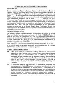contrato de usufructo, superficie y servidumbre