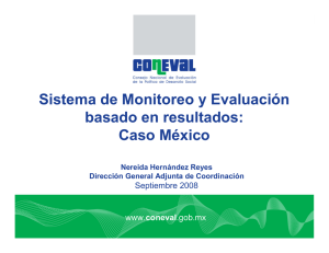 Sistema de Monitoreo y Evaluación basado en resultados: Caso