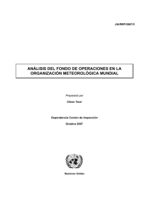 Análisis del fondo de operaciones en la Organización Meteorológica