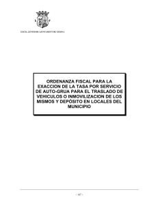 ordenanza fiscal para la exaccion de la tasa por servicio de auto