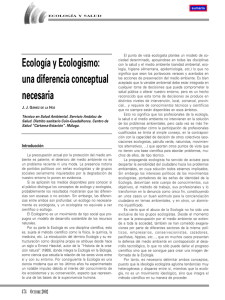 Ecología y Ecologismo: una diferencia conceptual necesaria
