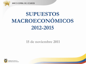 Supuestos Macroeconómicos 2012 - 2015