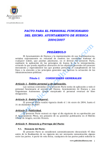 pacto para el personal funcionario del excmo. ayuntamiento de