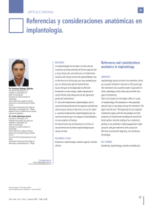 Referencias y consideraciones anatómicas en implantología.
