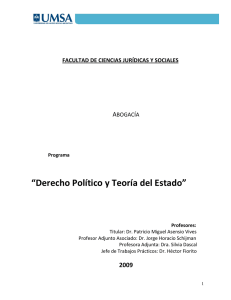 Derecho Político y Teoría del Estado - Mi UMSA
