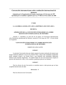 Convención interamericana sobre restitución internacional de