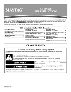 ice maker user instructions