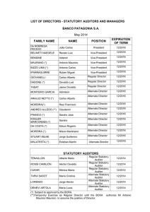 LIST OF DIRECTORS - STATUTARY AUDITORS AND MANAGERS