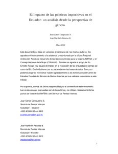 El Impacto de las políticas impositivas en el Ecuador: un análisis