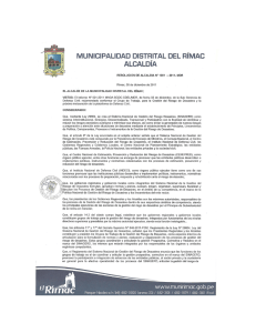 MUNICIPALIDAD DISTRITAL DEL RÍMAC ALCALDIA