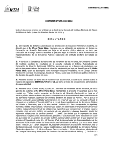 consistir en: “Haber omitido presentar su Declaración de Situación