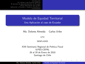 Modelo de Equidad Territorial - Una Aplicación al caso de Ecuador