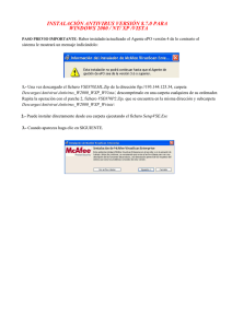 Instalación de la versión 8.7 del antivirus