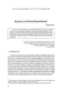 Keynes e os Novos