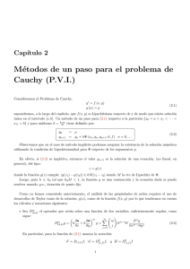 Métodos de un paso para el problema de Cauchy (P.V.I.)
