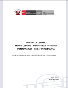 Manual de Usuario: Transferencias Financieras Web - Per&uacute;