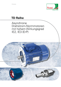 Asynchrone Drehstrom-Normmotoren mit hohem Wirkungsgrad IE2