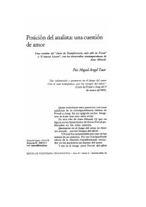 Posición del analista: una cuestión - BVS-Psi