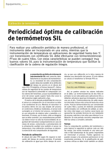 Periodicidad óptima de calibración de termómetros SIL