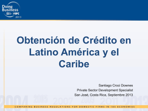 Obtención de Crédito en Latino América y el Caribe