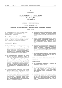 Acord interinstitucional, de 22 de desembre de 1998, relatiu a les