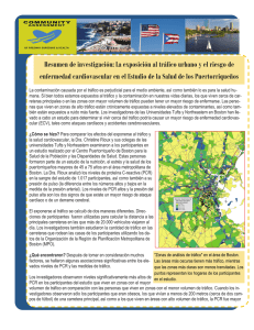 Resumen de investigación: La exposición al tráfico urbano y