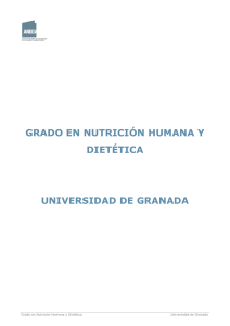 Grado en Nutrición Humana y Dietética