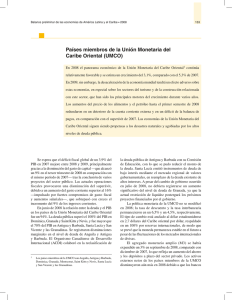 Países miembros de la Unión Monetaria del Caribe Oriental (UMCO)