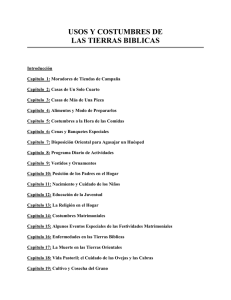 USOS Y COSTUMBRES DE LAS TIERRAS BIBLICAS