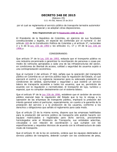 decreto 348 de 2015 - Ministerio de Transporte