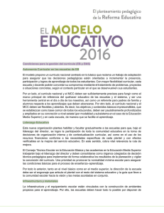 7. Condiciones para la gestión del currículo en Educación Básica y