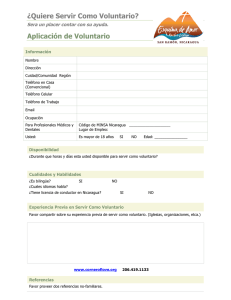¿Quiere Servir Como Voluntario? Aplicación de