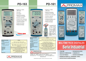 PD-163 / PD-161 - Multimetros Digitales Serie Industrial