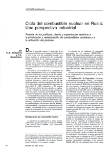Ciclo del combustible nuclear en Rusia: Una perspectiva industrial