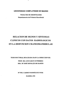 RELACION DE SIGNOS Y SINTOMAS CLíNICOS CON DATOS R4