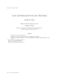Los experimentos de Mendel