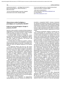 Alteraciones endocrinológicas y psicológicas en la polisomía 48,XXXY