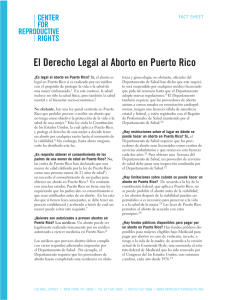 El Derecho Legal al Aborto en Puerto Rico