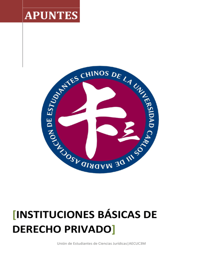 Apuntes [instituciones Básicas De Derecho Privado]