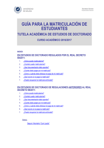 Guía matriculación - Universidad de Málaga