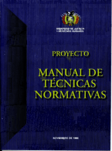 Proyecto manual de técnicas normativas.